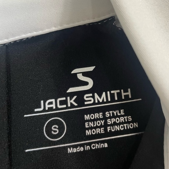 Jack Smith Button Up Black White Short Sleeve Women s Polo Golf Shirt - Picture 7 of 8